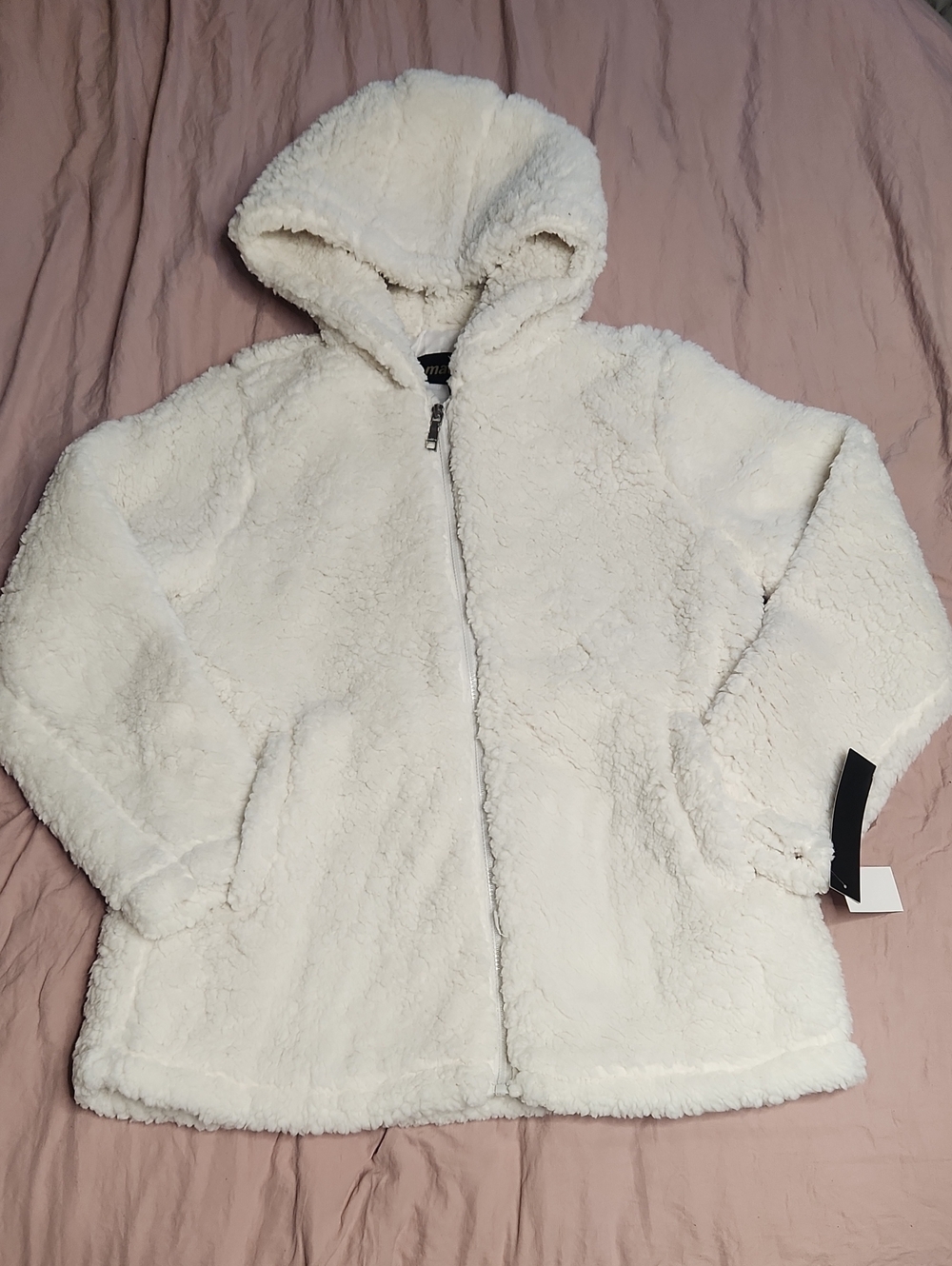 Madden NYC Cream Sherpa Jacket